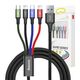 Baseus Baseus Fast USB cable 4in1 USB-C / 2x Lightning / Micro 3,5A 1,2m - black 019140  CA1T4-A01 έως και 12 άτοκες δόσεις 6953156278486