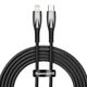 Baseus USB-C cable for Lightning Baseus Glimmer Series, 20W, 2m (Black) 039864  CADH000101 έως και 12 άτοκες δόσεις 6932172617875