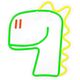 Neon PLEXI LED JURASSIC DINO green FLNJ02 Forever Light