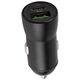 Maxlife MXCC-04 PD QC car charger 1x USB-C 1x USB 20W black + USB-C - Lightning cable 27W