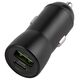 Maxlife MXCC-04 PD QC car charger 1x USB-C 1x USB 20W black + USB-C - Lightning cable 27W