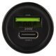 Maxlife MXCC-04 PD QC car charger 1x USB-C 1x USB 20W black + USB-C - Lightning cable 27W