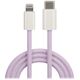 Maxlife MXUC-06 cable USB-C - Lightning 1,0 m 20W purple nylon