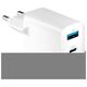 Forever TC-06-20AC PD QC charger 1x USB-C 1x USB 20W white