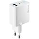 Forever TC-06-20AC PD QC charger 1x USB-C 1x USB 20W white