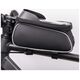 Waterproof bike frame bag with shielded phone holder Model01black