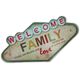 RETRO Metal Sign LED Welcome Family Forever Light