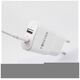 Forever TC-01-20AC PD QC charger 1x USB-C 1x USB 20W white