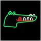 Neon PLEXI LED JURASSIC CROC green FLNJ03 Forever Light