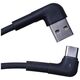 Maxlife MXUC-09 angle cable USB - USB-C 1,0 m 3A black