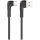 Maxlife MXUC-09 angle cable USB - USB-C 1,0 m 3A black