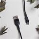Maxlife MXUC-07 cable USB - microUSB 1,0 m 2,4A black nylon