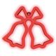 Neon LED CHRISTMAS BELLS red FLNE17 Forever Light