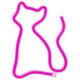 Neon LED Light CAT pink Bat + USB FLNEO4 Forever Light