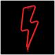 Neon LED Light BOLT red Bat + USB FLNEO6 Forever Light