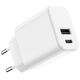 Setty charger 1x USB + USB-C 3A 20W white
