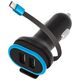 Forever CC-02 car charger 2x USB 3A black with USB-C cable 0,2 m 5900495647146
