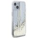 Guess case for iPhone 15 Plus 6,7&quot; GUHCP15MLFCSEGT transparent HC LIQ. GLITTER GOLD STRIPES 3666339223953