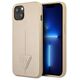 Guess case for iPhone 14 Plus 6,7&quot; GUHCP14MPSATLE beige hardcase Saffiano Triangle Logo 3666339065416