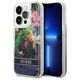 Guess case for iPhone 14 Pro Max 6,7&quot; GUHCP14XLFLSB blue hardcase Flower Liquid Glitter 3666339066116