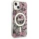 Guess case for iPhone 14 6,1&quot; GUHMP14SHCFWSP pink hardcase Magsafe IML Flower 3666339115555