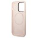 Guess case for iPhone 14 Pro Max 6,7&quot; GUHMP14XSBPLP pink hard case Liquid Silicone Logo Plate MagSafe 3666339070335