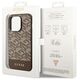 Guess case for iPhone 14 Pro 6,1&quot; GUHMP14LHGCFSEW brown hard case GCube Stripes MagSafe 3666339112486