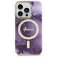Guess case for iPhone 14 Pro 6,1&quot; GUHMP14LHTMRSU purple hard case Golden Marble MagSafe 3666339115852