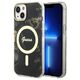 Guess case for iPhone 14 Plus 6,7&quot; GUHMP14MHTMRSK black hard case Golden Marble MagSafe 3666339115760