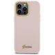 Guess case for iPhone 15 Pro 6,1&quot; GUHCP15LSMBSLP pink HC SILICONE SCRIPT METAL LOGO & FRAME 3666339149208