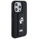Karl Lagerfeld case for iPhone 15 Pro 6,1&quot; KLHCP15LGSAKCPK black HC GRIPSTAND SAFFIANO KC PINS 3666339206895