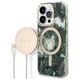 Guess set case + charger for iPhone 14 Pro Max 6,7&quot; GUBPP14XHJEACSA green hard case Jungle MagSafe 3666339103286