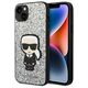 Karl Lagerfeld case for iPhone 14 Pro Max 6,7&quot; KLHCP14XGFKPG silver HC Glitter Flakes Ikonik 3666339077426