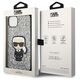 Karl Lagerfeld case for iPhone 14 Pro Max 6,7&quot; KLHCP14XGFKPG silver HC Glitter Flakes Ikonik 3666339077426