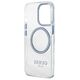 Guess case for iPhone 13 Pro / 13 6,1&quot; GUHMP13LHTRMB blue hard case Metal Outline Magsafe 3666339057237