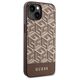 Guess case for iPhone 14 Plus 6,7&quot; GUHMP14MHGCFSEW brown harcase Magsafe Gcube PU Stripes 3666339112479