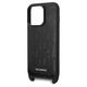 Karl Lagerfeld case for iPhone 14 Pro 6,1&quot; KLHCP14LSTMMK black hardcase Monogram Plaque Logo Strap 3666339093259