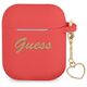 Guess case for Airpods / Airpods 2 GUA2LSCHSR red Silicone Heart Charm 3666339039097