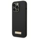Guess case for iPhone 14 Pro Max 6,7&quot; GUHMP14XSBPLK black hard case Liquid Silicone Logo Plate MagSafe 3666339070250