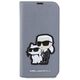 Karl Lagerfeld case for iPhone 14 Pro 6,1&quot; KLBKP14LSANKCPG silver Saffiano Karl & Choupette 3666339122843