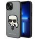 Karl Lagerfeld case for iPhone 14 Pro Max 6,7&quot; KLHCP14XSAPKHG silver PU Saffiano case with Karl Head Patch 3666339077105