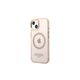Guess case for iPhone 13 Pro / 13 6,1&quot; GUHMP13LHTCMP pink hard case Gold Outline Translucent MagSafe 3666339057114