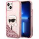 Karl Lagerfeld case for iPhone 14 Pro 6,1&quot; KLHCP14LLNCHCP pink hardcase Liquid Glitter NFT Choupette Head 3666339086985