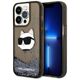 Karl Lagerfeld case for iPhone 14 Pro Max 6,7&quot; KLHCP14XLNCHCK black hardcase Liquid Glitter NFT Choupette Head 3666339087036