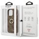 Guess case for iPhone 13 Pro 6,1&quot; GUHCP13L4GMRBR brown HC PU 4G Ring 3666339023973