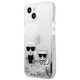 Karl Lagerfeld for iPhone 13 Pro Max 6,7'' KLHCP13XGKCS silver hard case Liquid Glitter Karl&Choupette 3666339027360