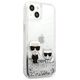 Karl Lagerfeld for iPhone 13 Pro Max 6,7'' KLHCP13XGKCS silver hard case Liquid Glitter Karl&Choupette 3666339027360
