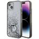 Karl Lagerfeld case for iPhone 15 Plus 6,7&quot; KLHCP15MLKCNSK KARL HC LIQ. GLITTER C TRANSPARENT 3666339164201