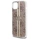 Guess case for iPhone 15 Plus 6,7&quot; GUHCP15MH4PSEGW brown HC IML 4G GOLD STRIPE 3666339222833