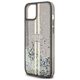 Guess case for iPhone 15 6,1&quot; GUHCP15SLFCSEGK black HC LIQ. GLITTER GOLD STRIPES 3666339223526